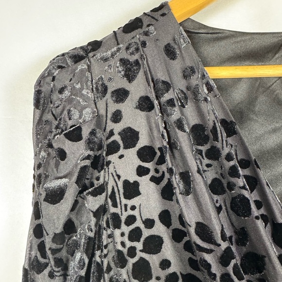 Tommy Hilfiger Cocktail Dress Velvet Burnout Holiday Whimsigoth Dark Feminine 10 - Picture 5 of 12